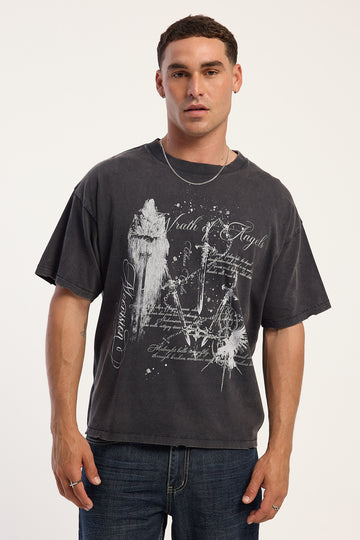 Neovision Tormentor Static Super Heavy Tee Washed Black