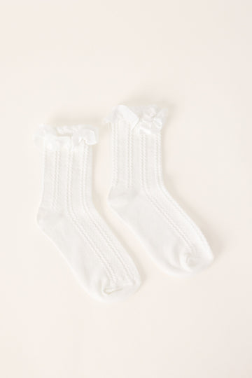 Token Penny Frill Sock White
