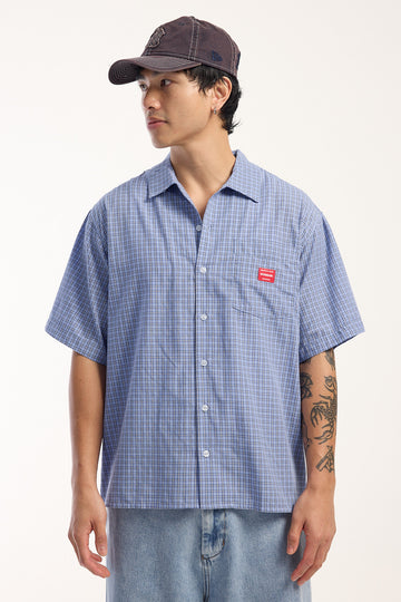 Worship Work Check Shirt Blue