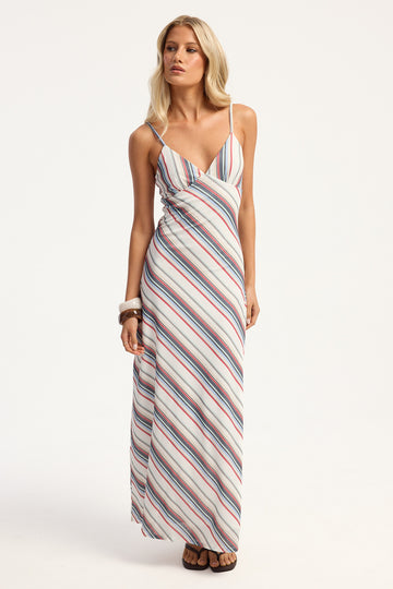 Perfect Stranger Cassie Stripe Maxi Dress Multi Stripe
