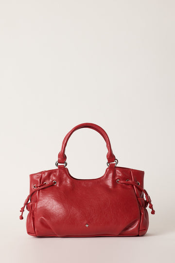 Peta + Jain Gotham Tote Bag Red PU