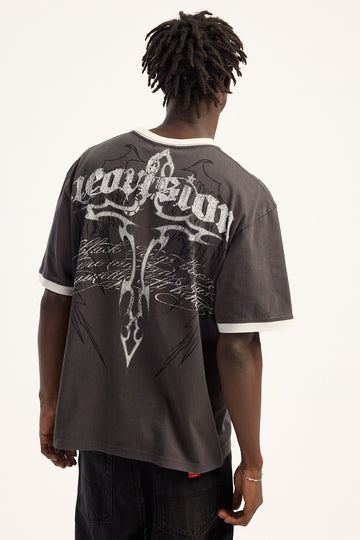 Neovision Obsidian Urban Ringer Tee Acid Grey