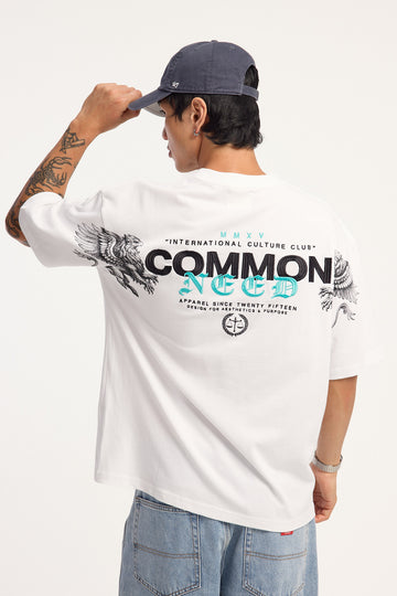 Common Need Griffin Heavyweight Easy Tee White