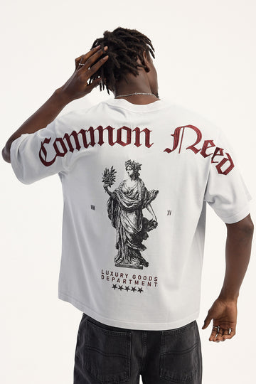 Common Need Pillar Heavyweight Signature Tee Washed Ice Grey