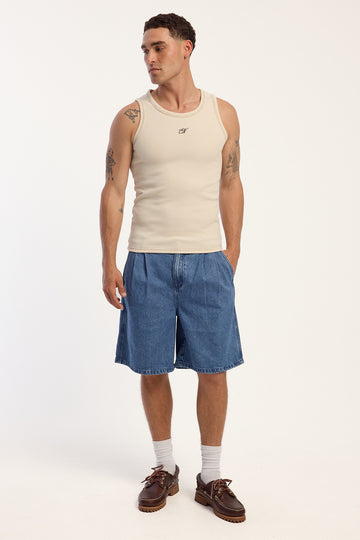 Common Need Sullivan Denim Jort Classic Blue