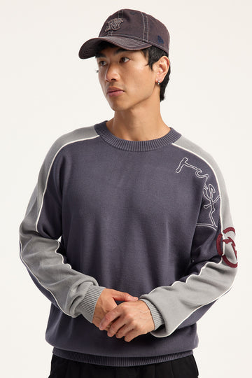 Rusty Panela Anderson Knitted Crew Steel