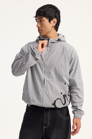 Rusty Pindriva Mini Pinstripe Zip Thru Jacket Light Blue/Black