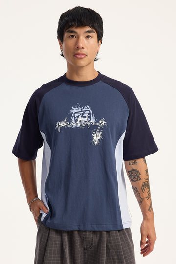 Rusty Splish Splash Cropped Tee China Blue