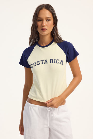 Luck + Trouble Costa Rica Relaxed T-shirt Butter and Navy