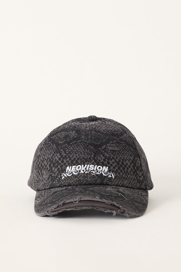 Neovision Static Fade Distressed Dad Cap Black Snake Camo