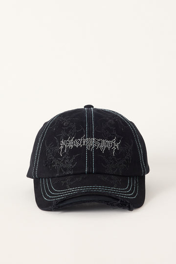 Neovision Forgotten Distressed Dad Cap Washed Black