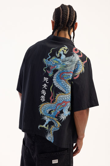 Ed Hardy Dragon Boxy Shirt Black