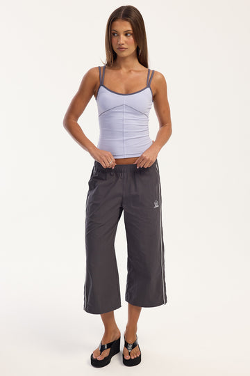 Rusty Played Low Rise Capri Track Pant Carbon