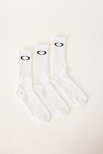 Oakley Ellipse Crew Sock 3 Pack White