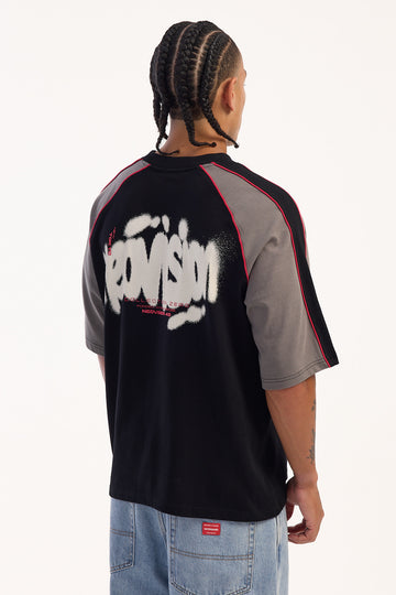Neovision System Raglan Urban Super Heavy Tee Vintage Black