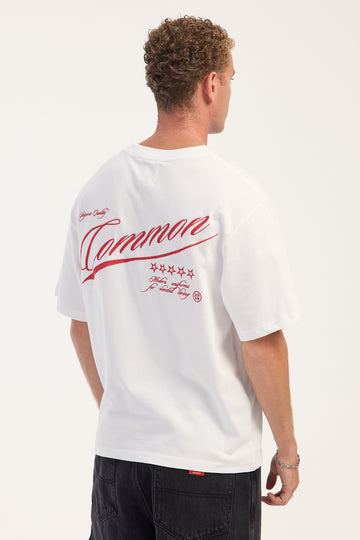 Common Need Pitch Heavyweight Signature Tee White