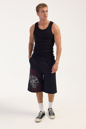 Neovision Kaen Super Baggy Sweat Short Black