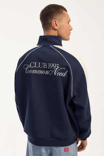 Common Need Club 93 Quarter Zip Sweater Navy