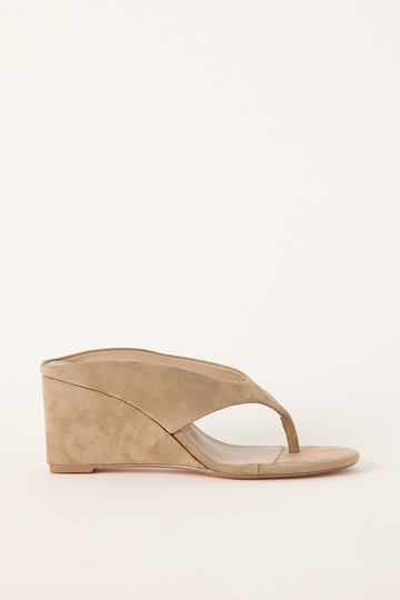 Therapy Sera Wedge Heel Wheat Microsuede