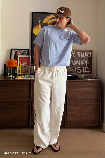 Common Need Alfresco Baggy Linen Pant Off White