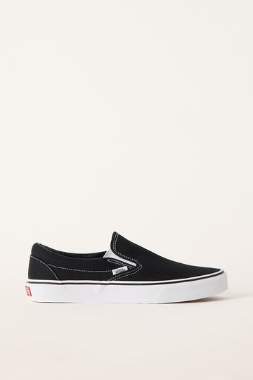 Vans Mens Classic Slip On Sneaker Black/White