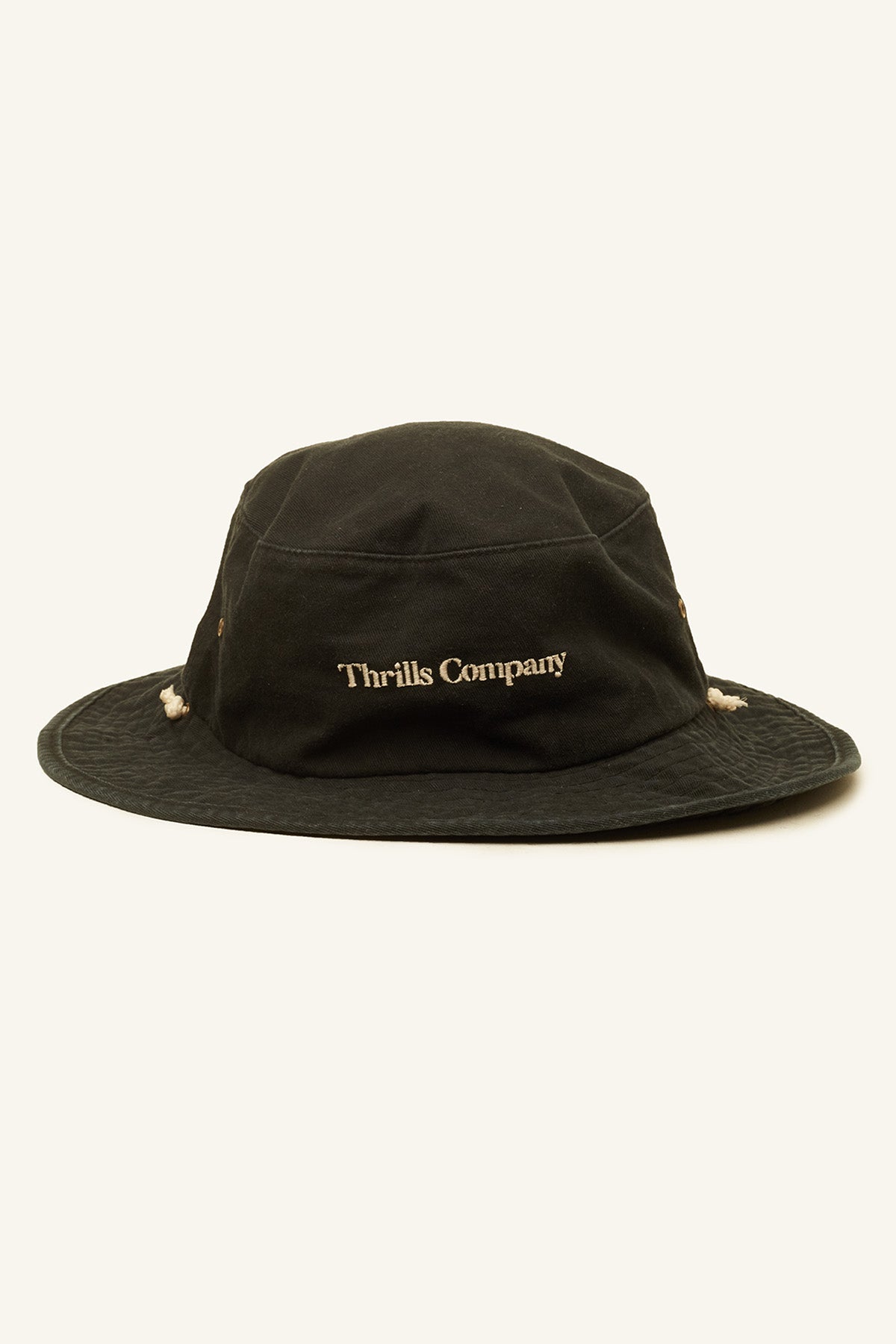 Thrills Service Wide Brim Bucket Hat Vintage Black