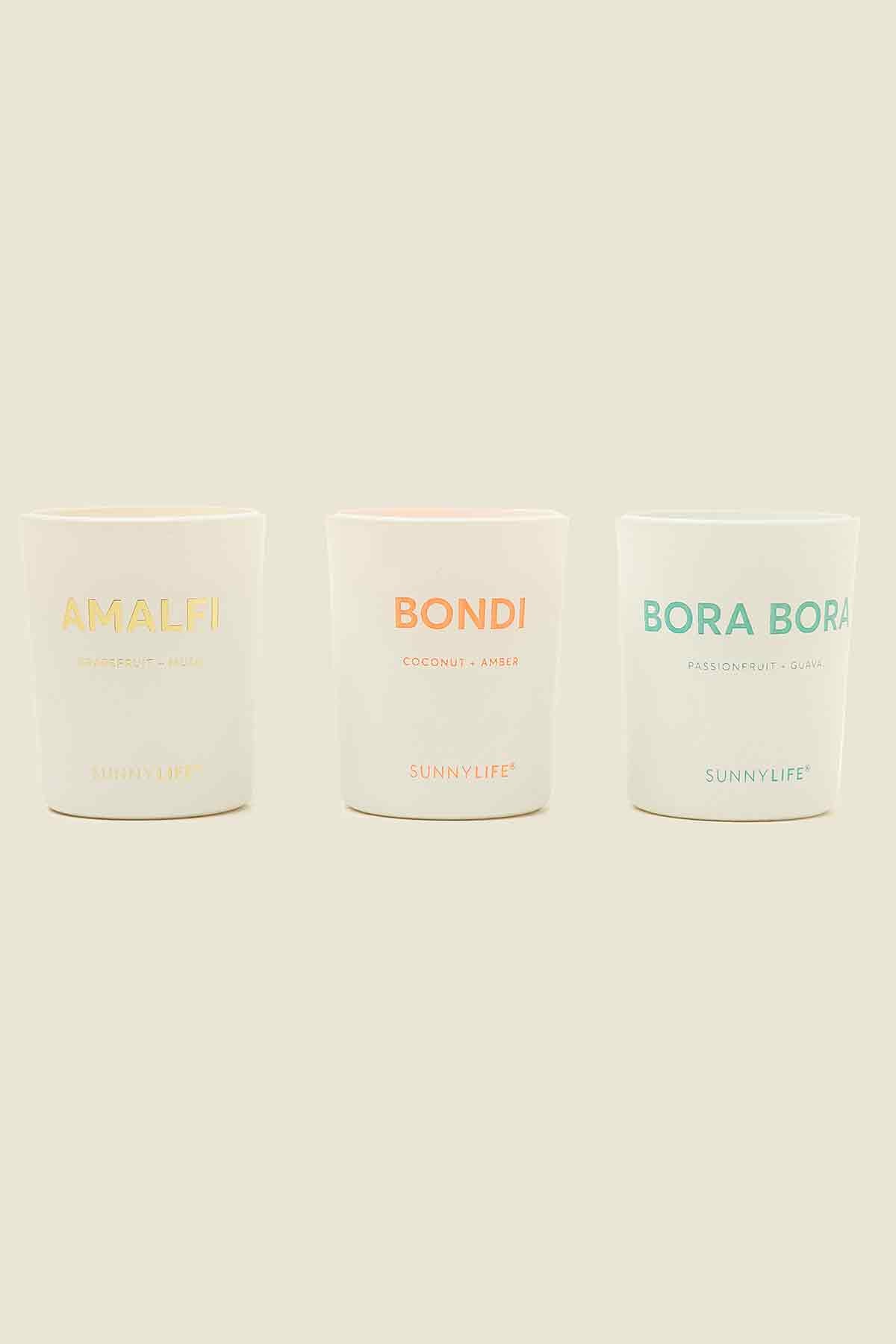 Sunnylife Candle Pack Amalfi, Bondi, Bora Bora