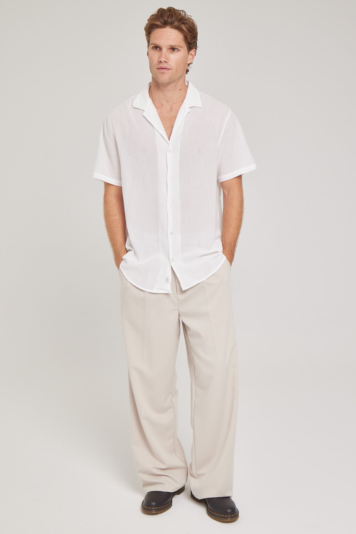 Academy Brand Bedford Shirt White