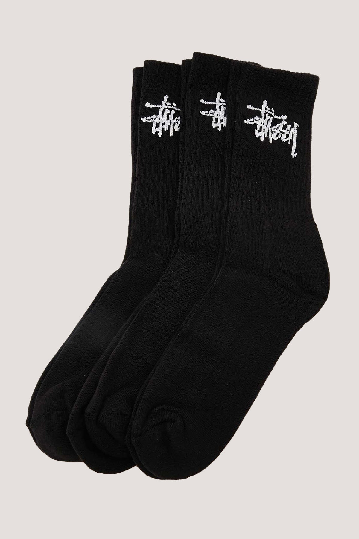Stussy Graffiti Crew Sock 3 Pack Black – Universal Store