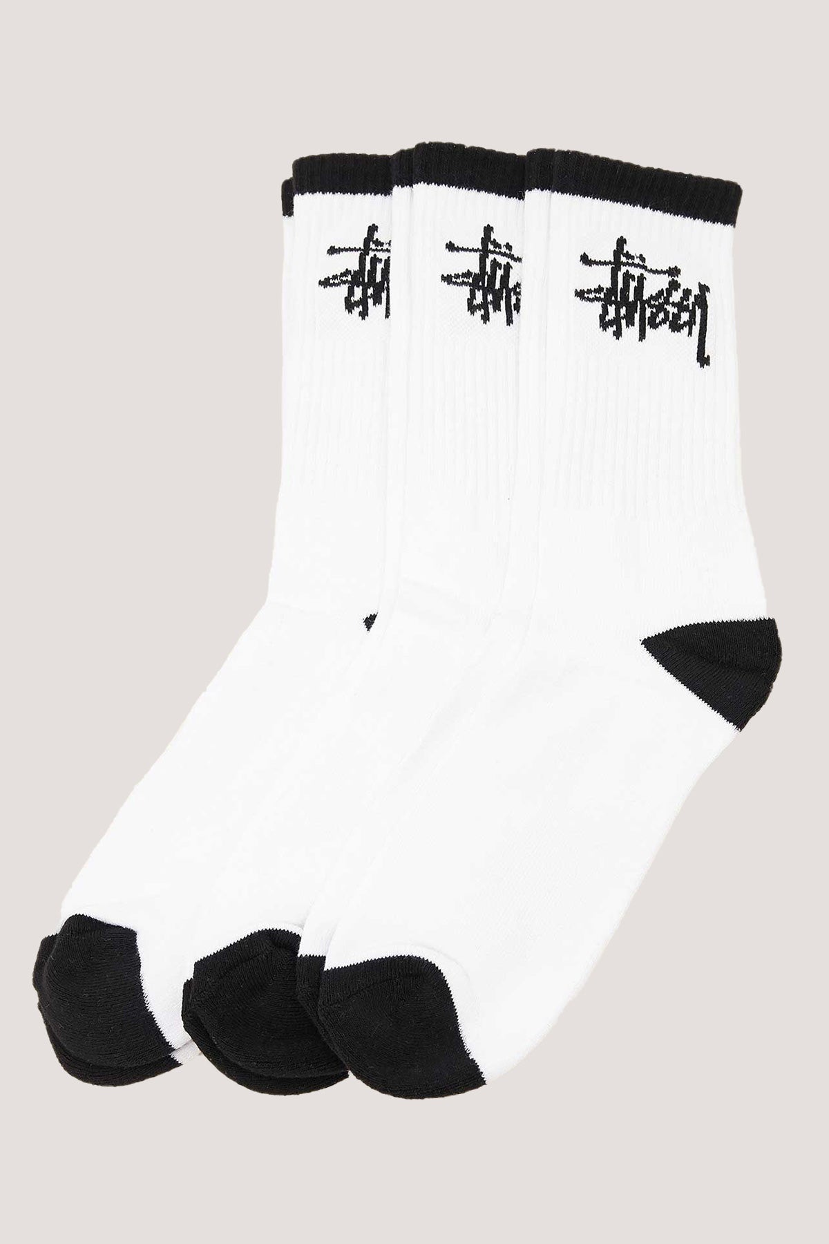 Stussy Graffiti Crew Sock 3 Pack White – Universal Store
