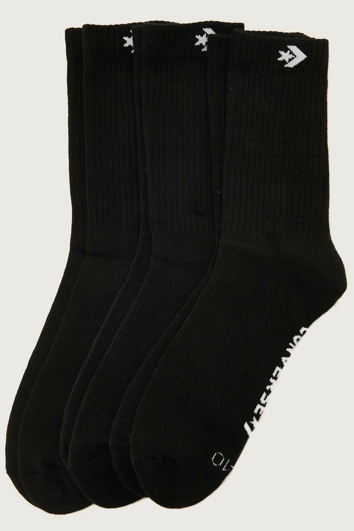 Converse Crew Sock 3 Pack Black