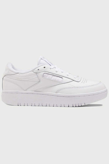 Reebok Womens Club C Double Sneaker White/White/ColdGrey