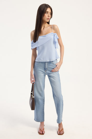 Abrand A Venice Straight High Waisted Jean Jessie Blue