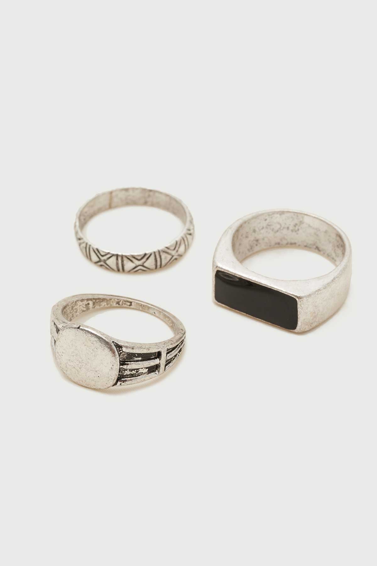 Common Need Signet Ring Pack Brushed Silver