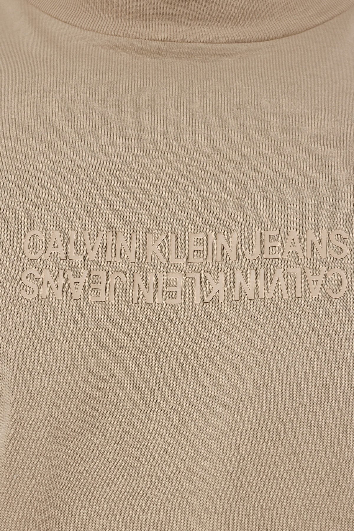 Calvin Klein Sustainable Shrunken Instit Tee Crockery – Universal Store