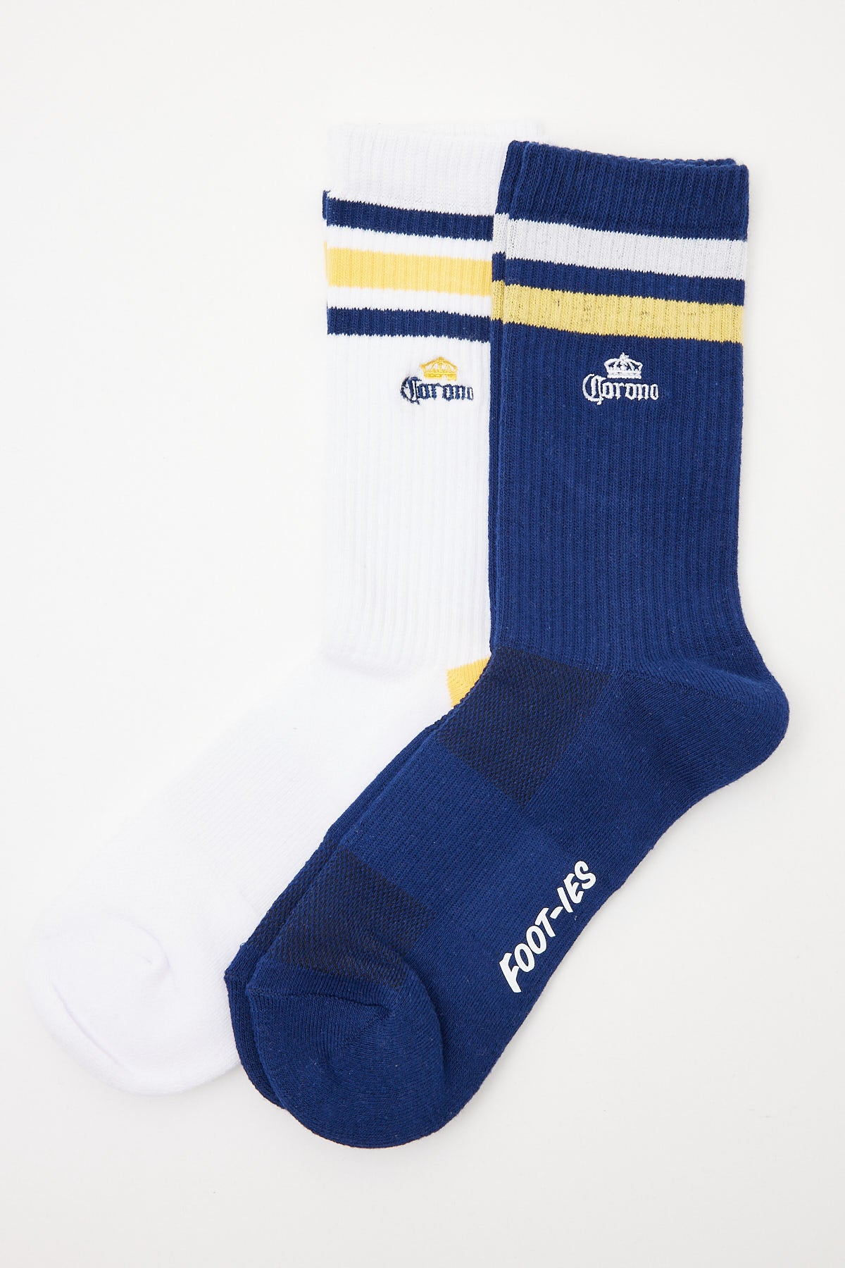 Footies Corona Sneaker Socks 2 Pack White/Navy