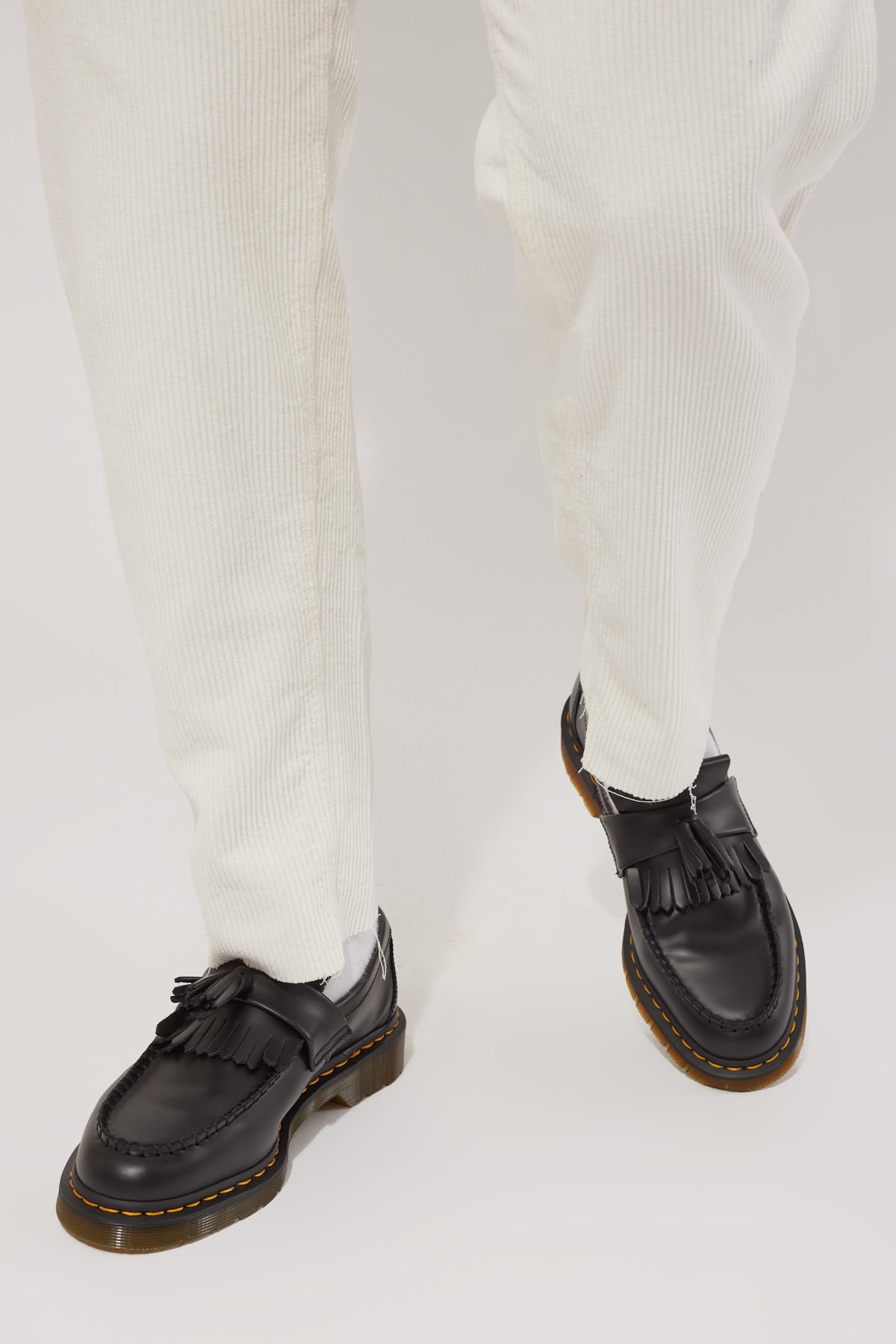 Dr Martens Adrian Tassel Loafer Black/Yellow Stitch