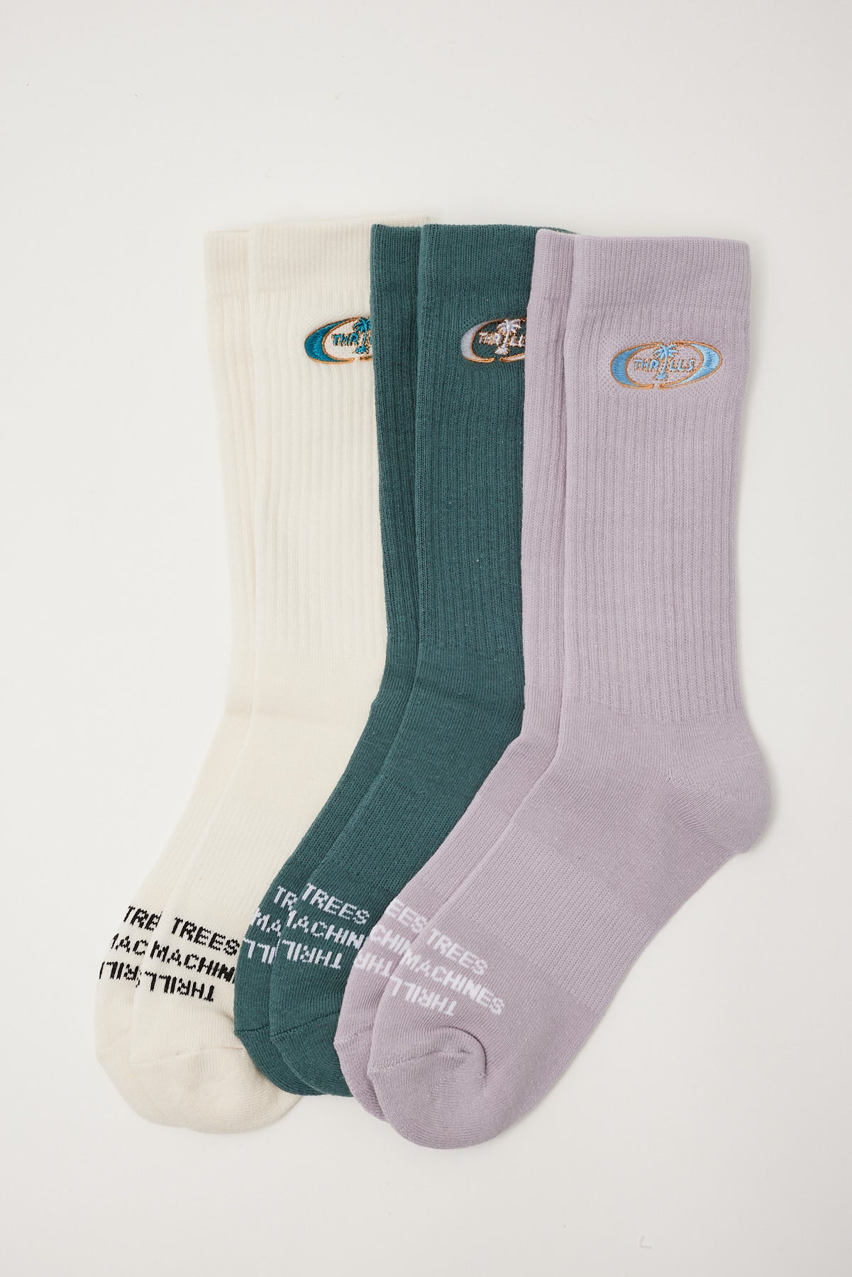 Thrills Alloy 3 Pack Socks Heritage White/Vintage Teal/Lilac