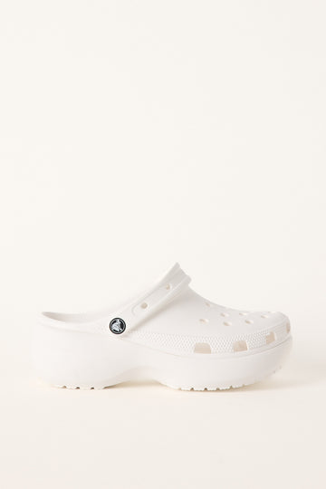 Crocs Womens Classic Platform Clog White