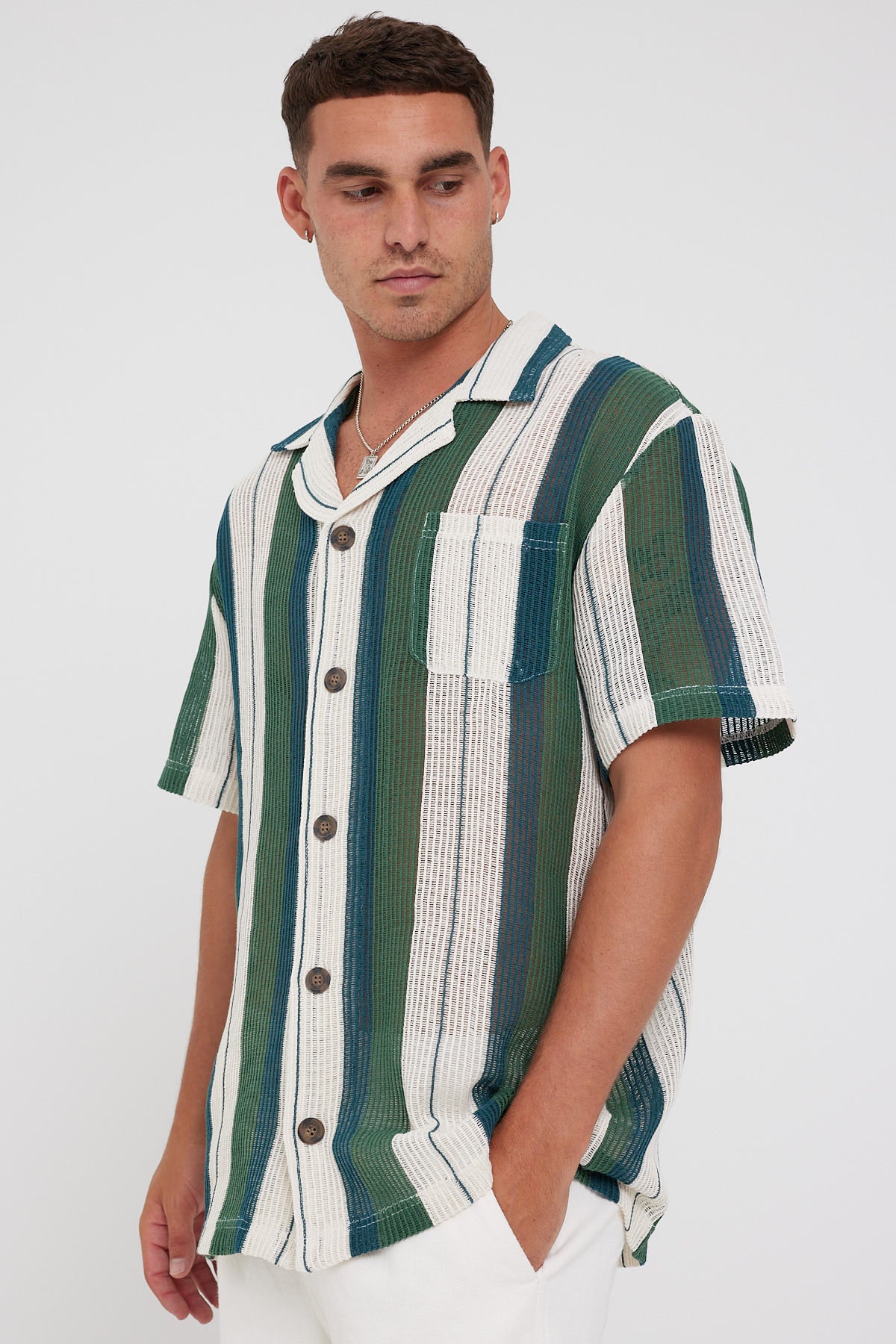 Common Need Woven Beach Shirt Green – Universal Store