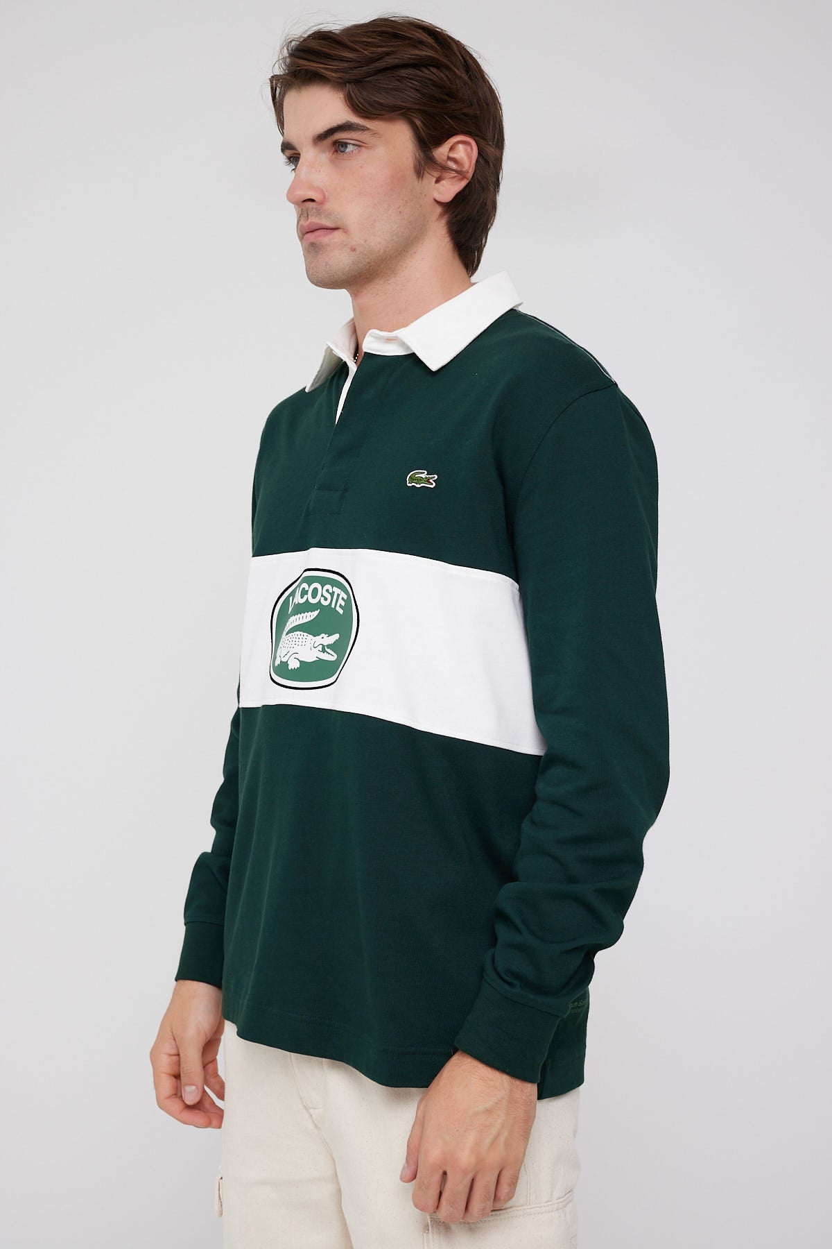 Lacoste Graphic Icons Rugby Jersey Green