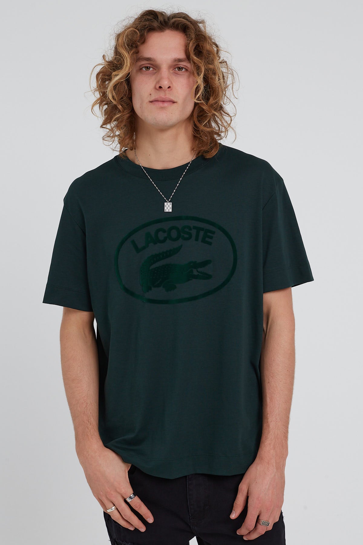 Lacoste Originals Relaxed Fit Logo Tee Green