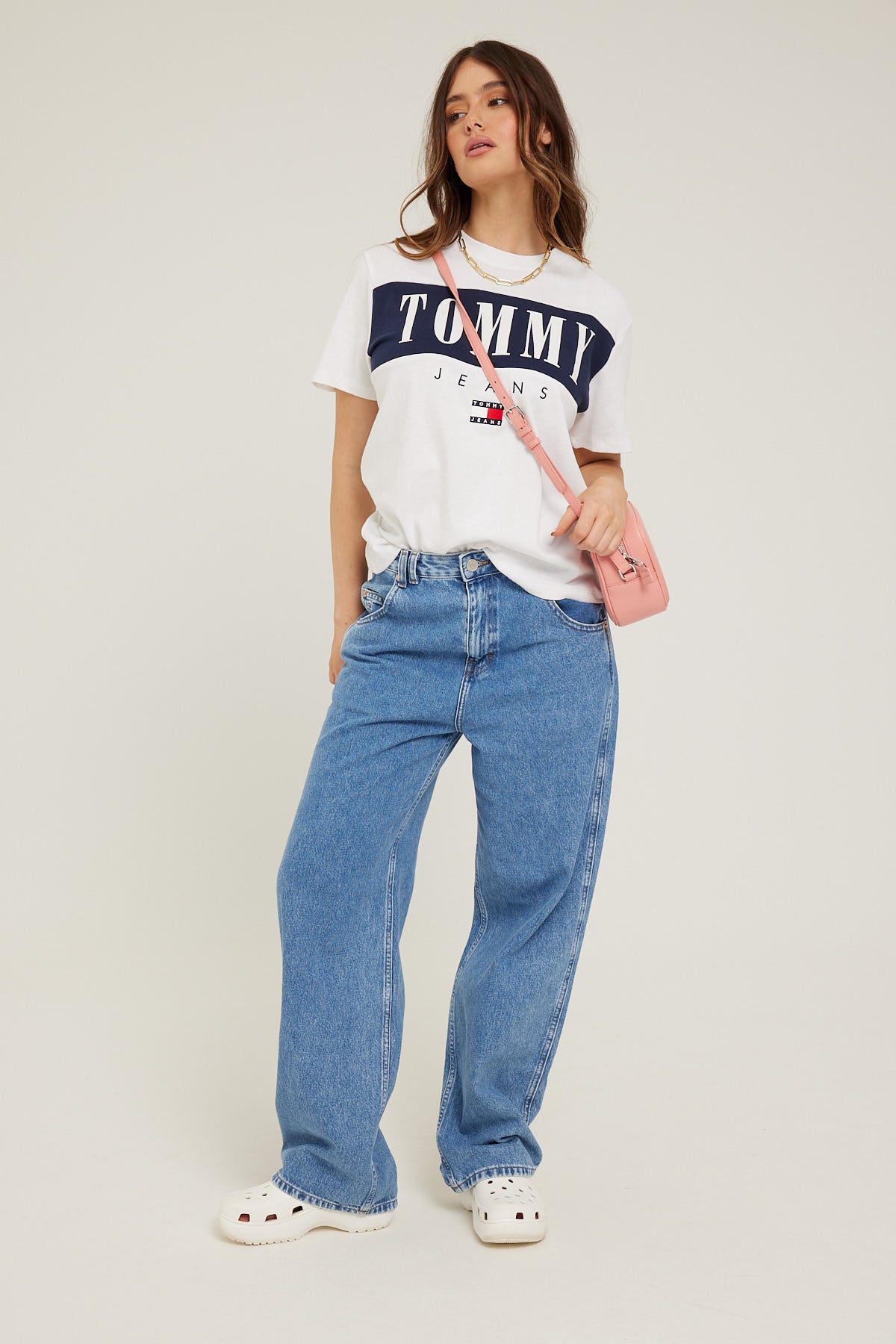 Tommy Jeans Relaxed Authentic Colourblock Tee White/Multi