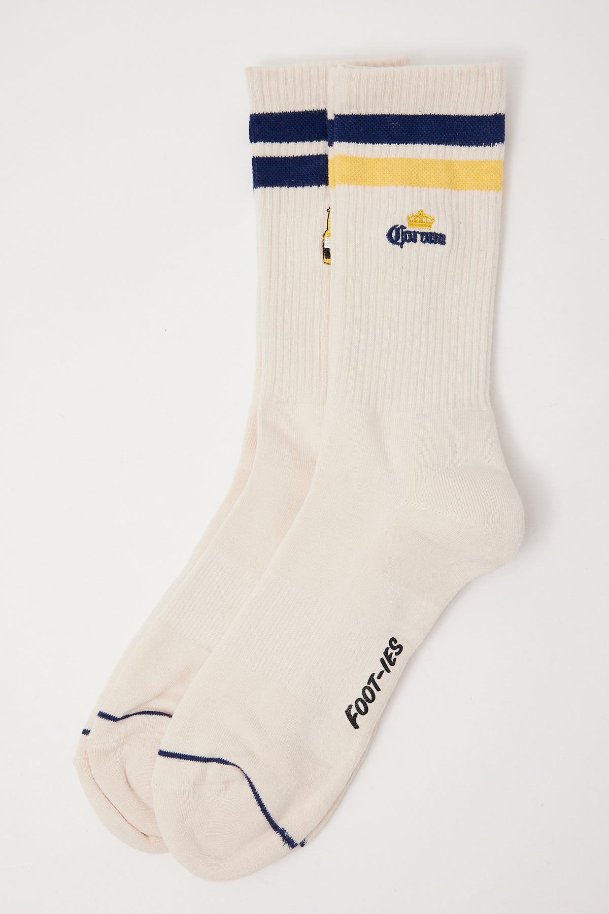 Footies Corona Retro Sneaker Sock 2 Pack Cream