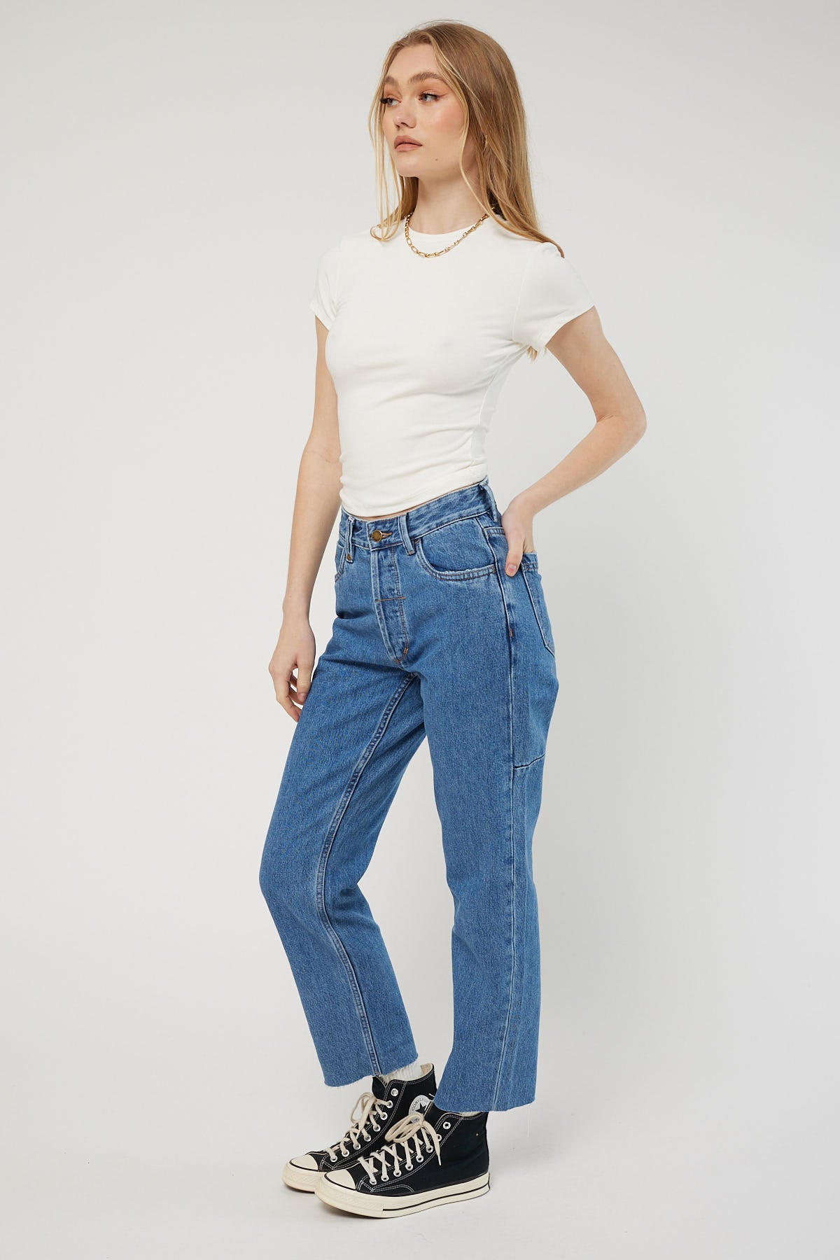 Thrills Paige Mid Rise Jean Highway Blue