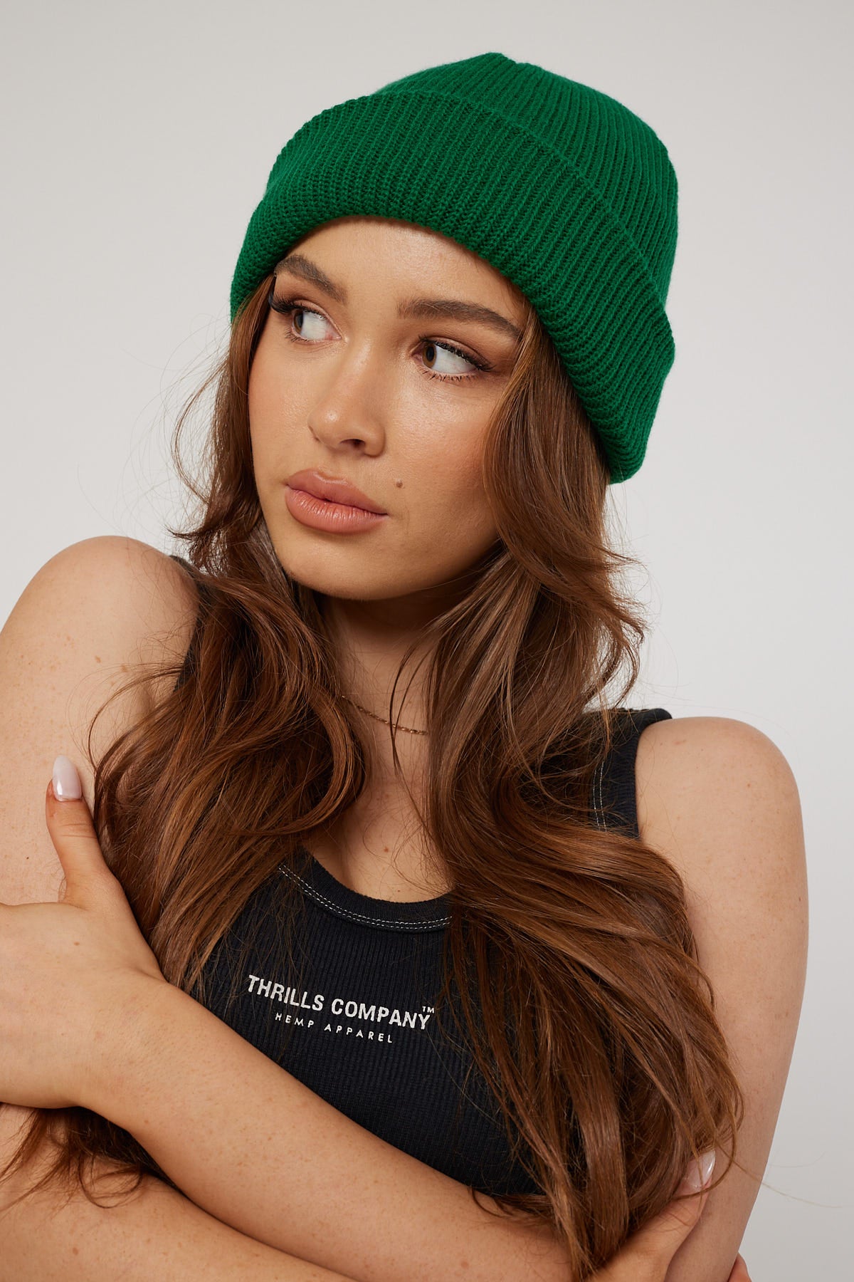 Token Dewy Ribbed Beanie Green