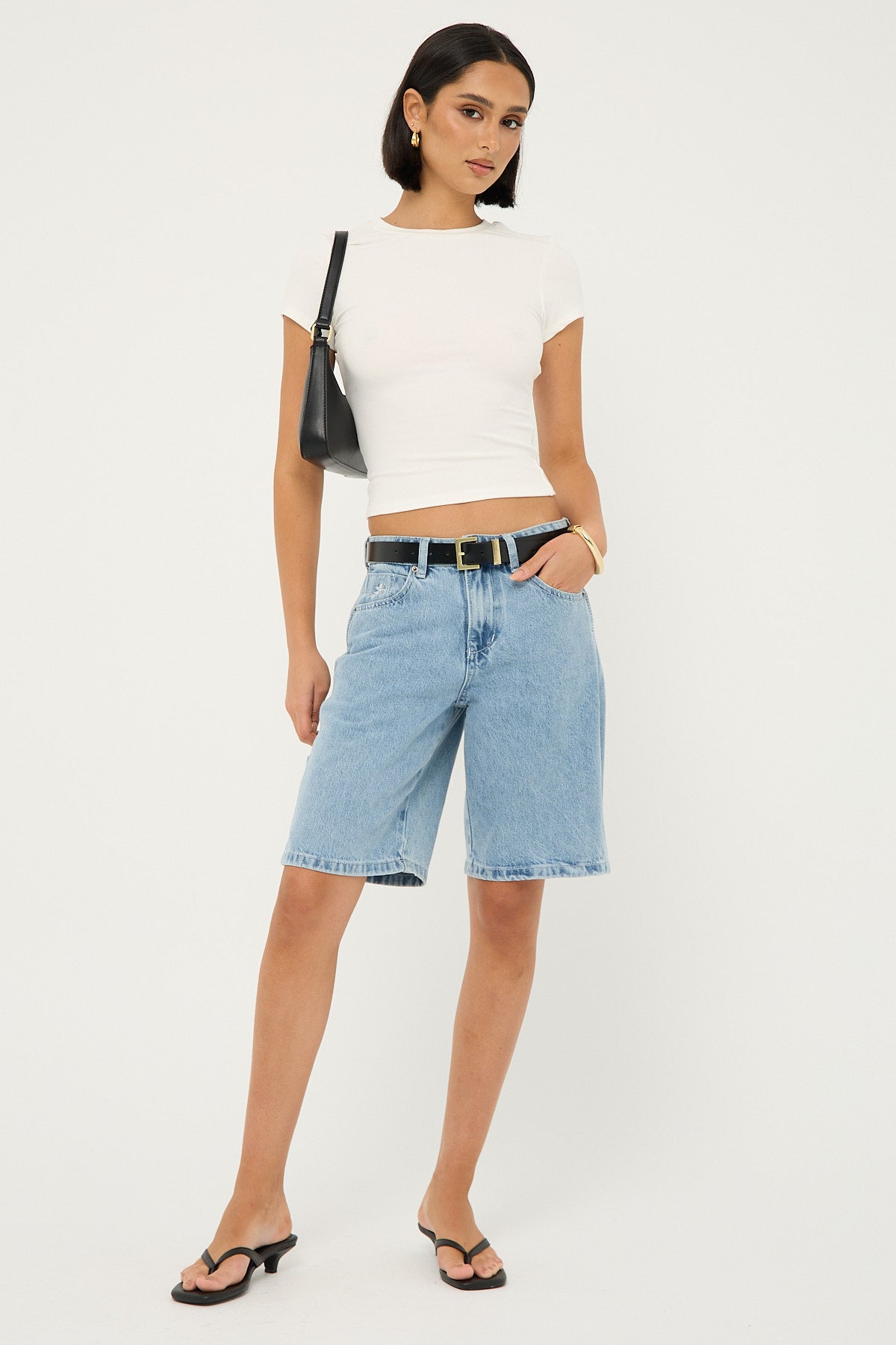 Perfect Stranger Cap Sleeve Tee White