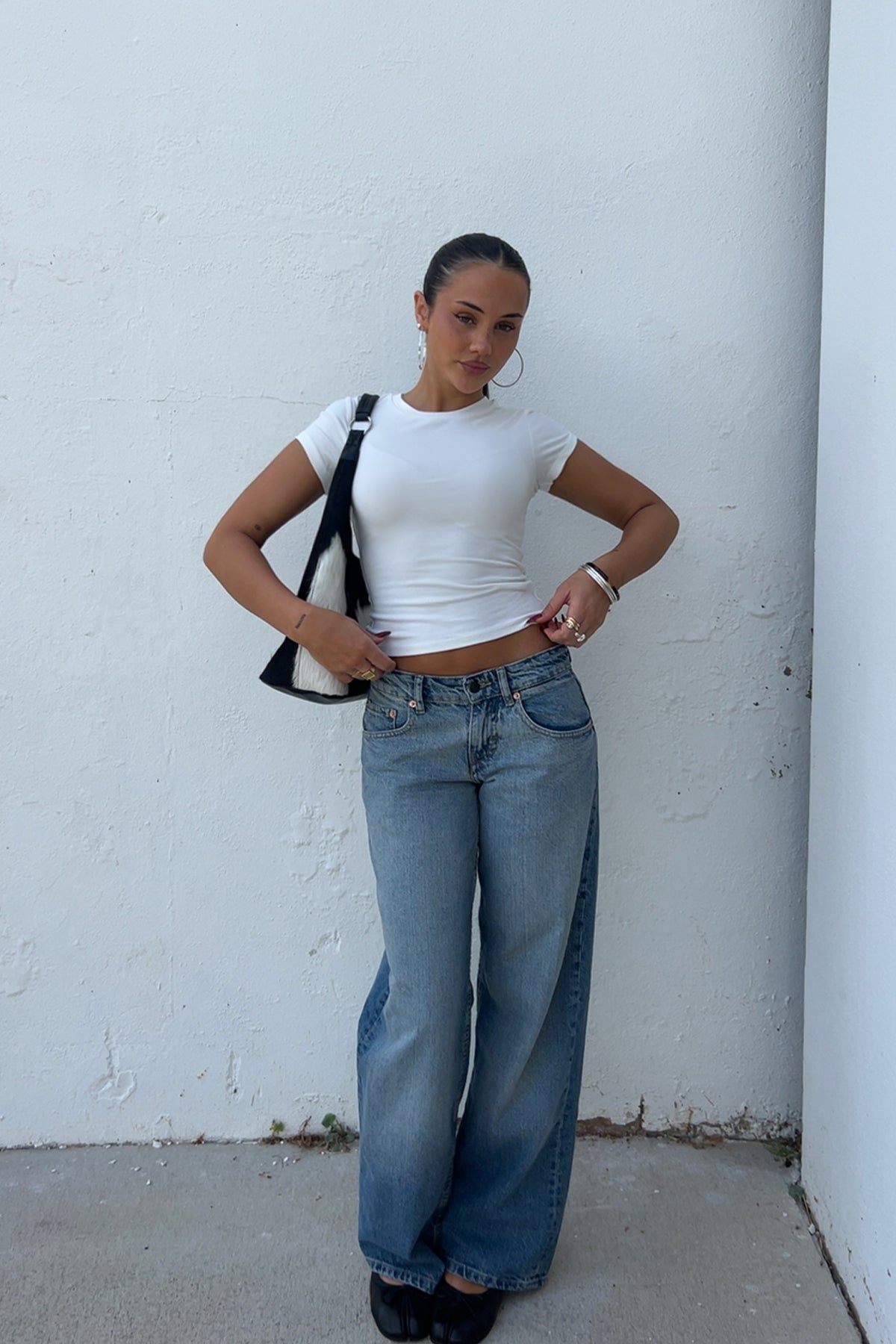 Perfect Stranger Cap Sleeve Tee White