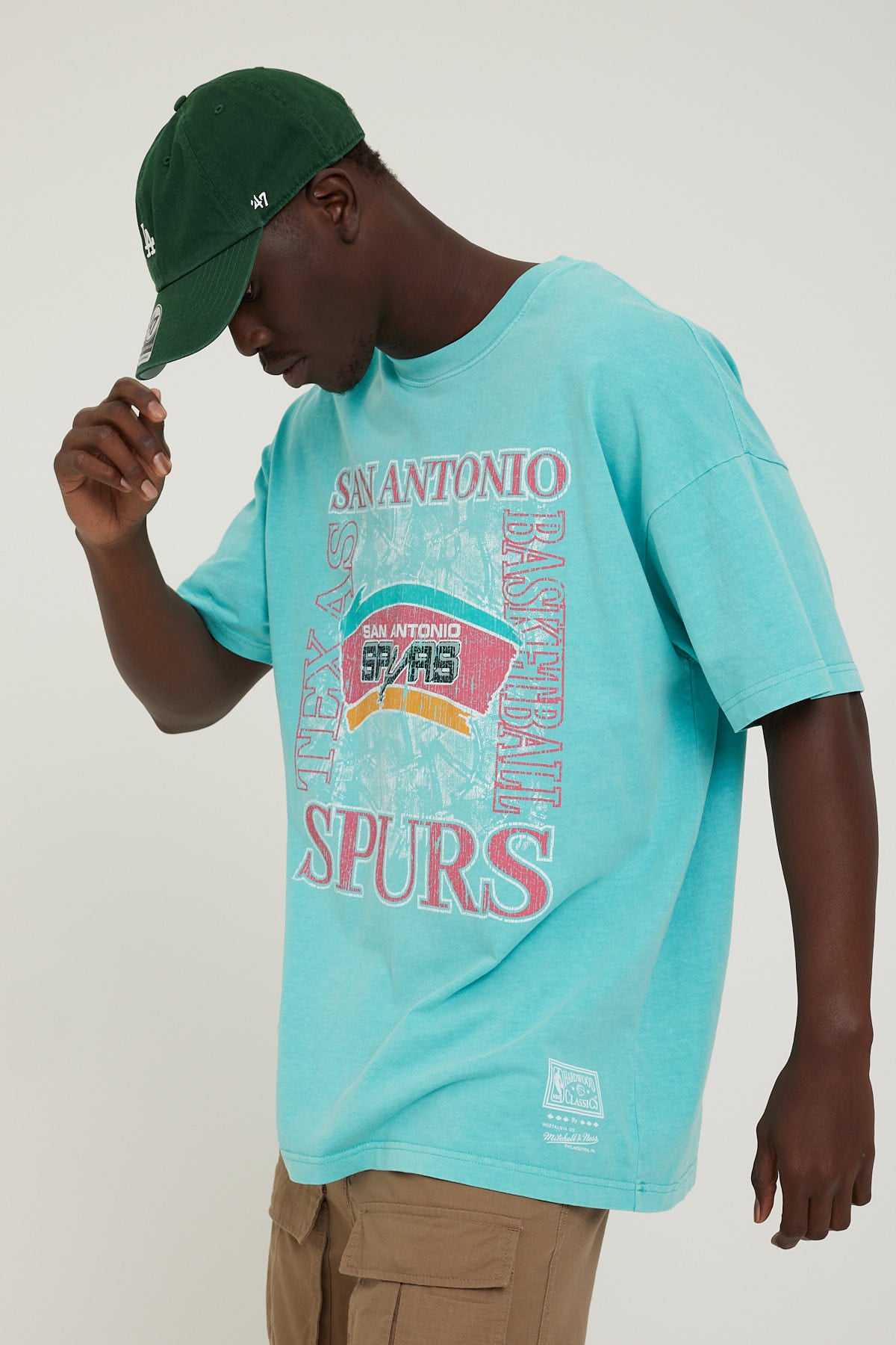 Mitchell & Ness Spurs Stamp Tee Faded Teal