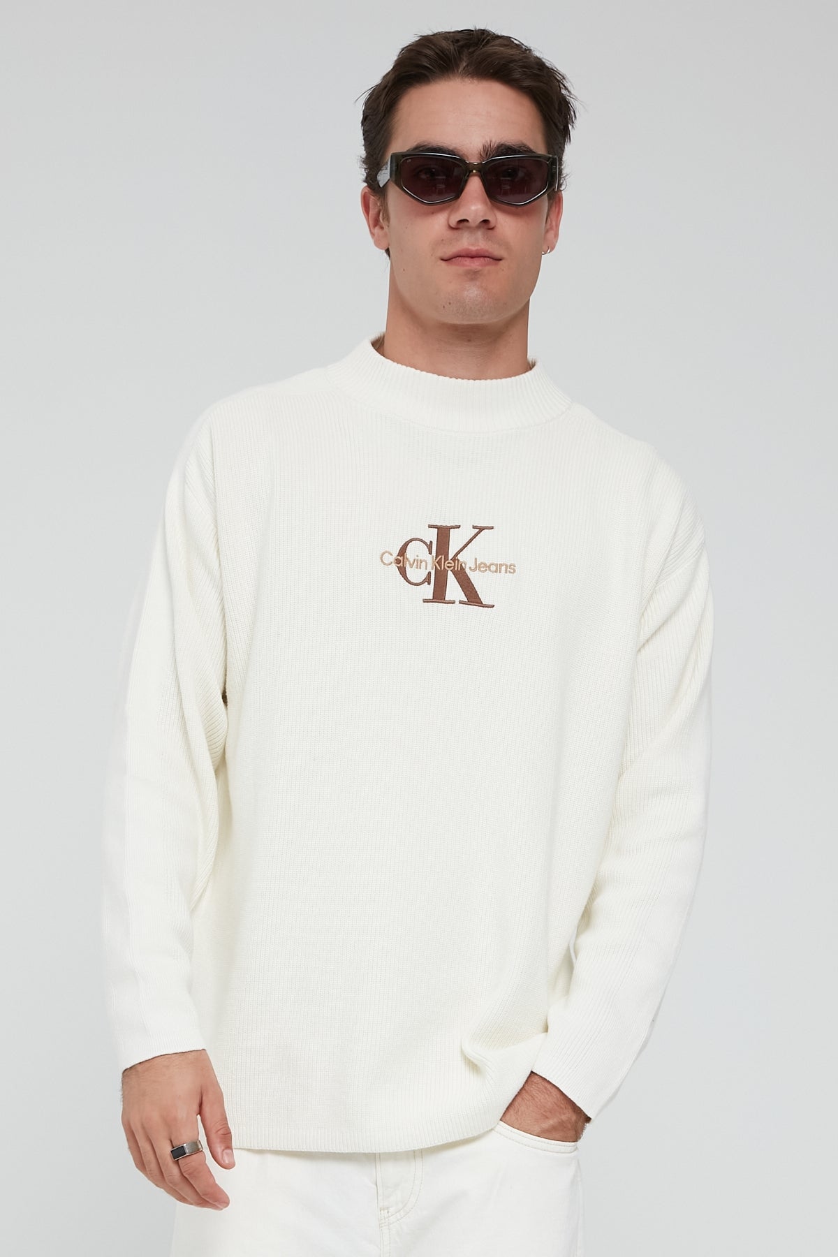 Calvin Klein Monologo Sweater Ivory